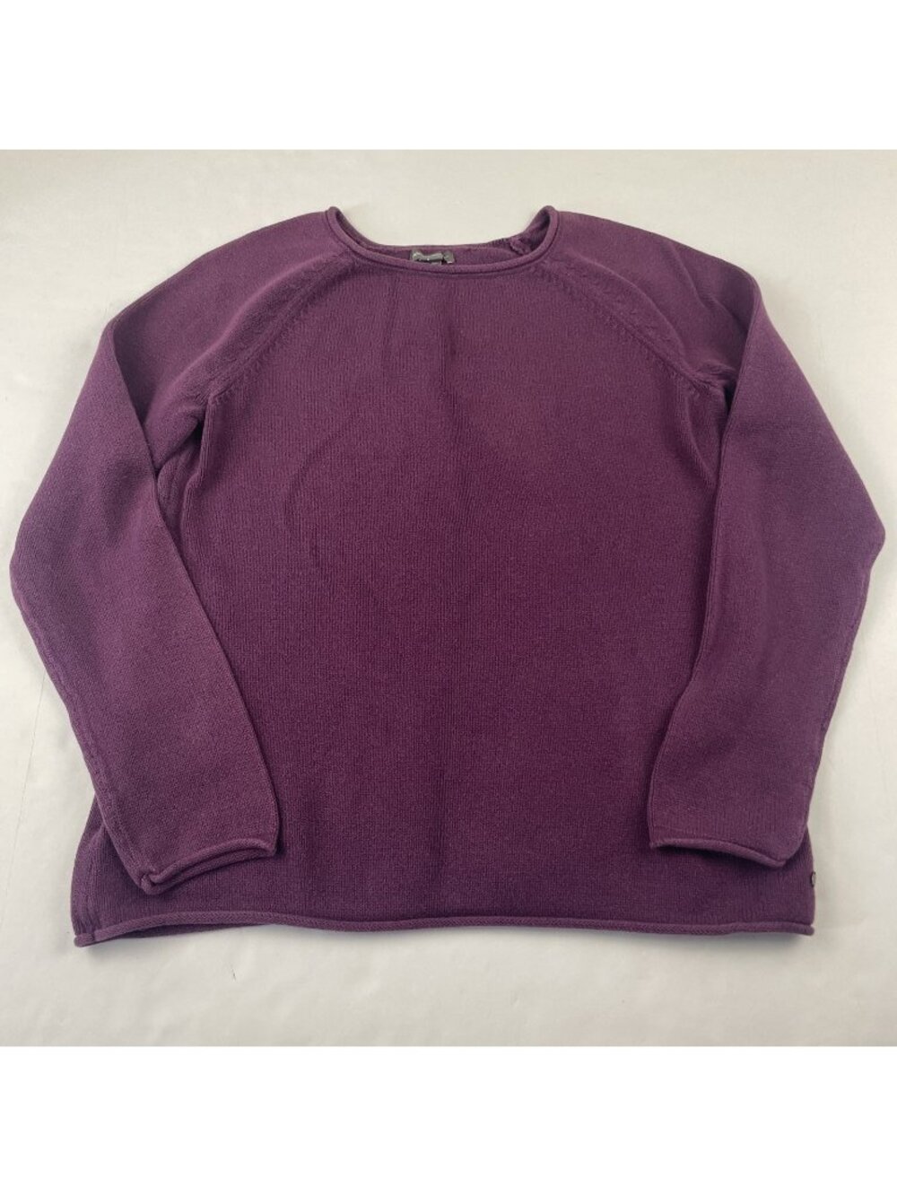 Eddie Bauer Rolled Neck Sweater Women’s M Cotton Blend Knit Maroon Classic